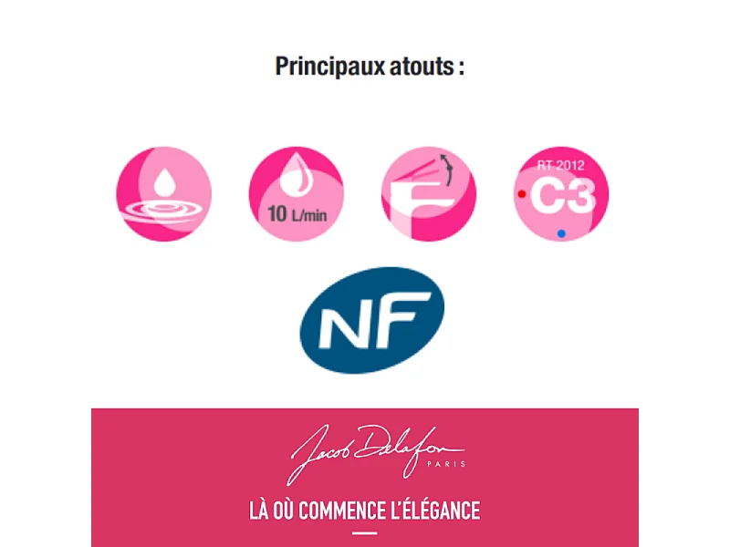 JACOB DELAFON Grifo de cocina Kumin cromado