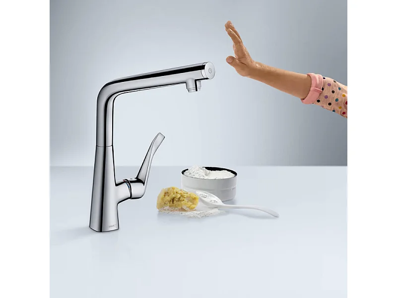 Robinet de cuisine HANSGROHE Metris Select M71 320 chromé