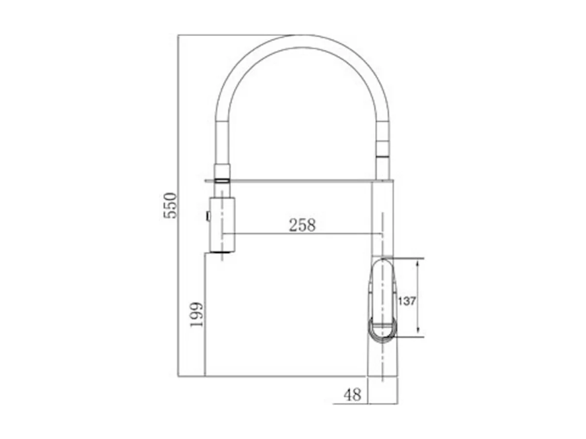 PAINI Mitigeur cuisine Addict Bec haut gold rose douchette extractible