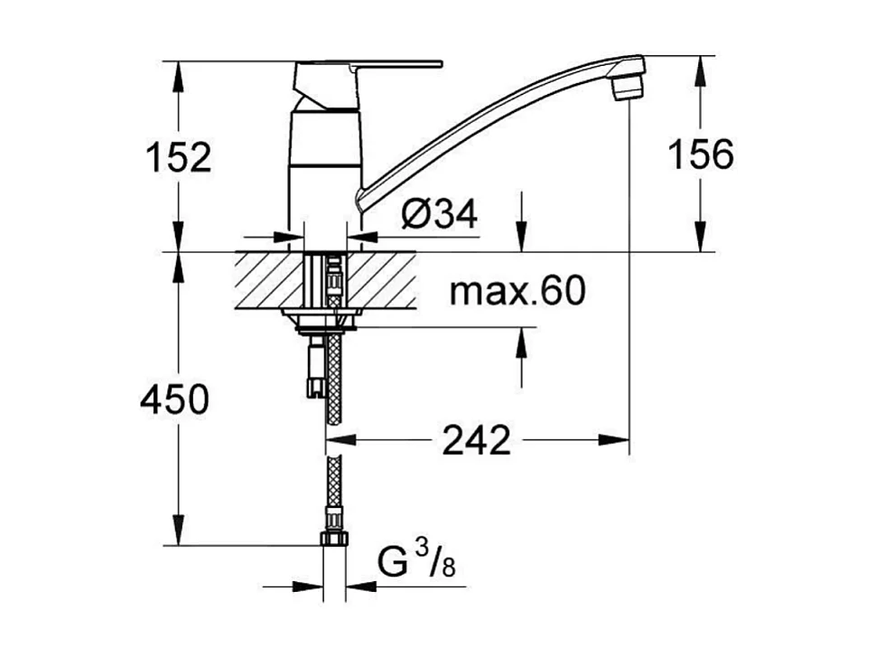 GROHE Get Quickfix grifo de cocina cromado