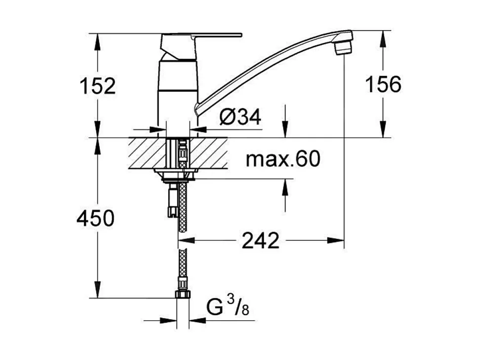 GROHE Get Quickfix grifo de cocina cromado