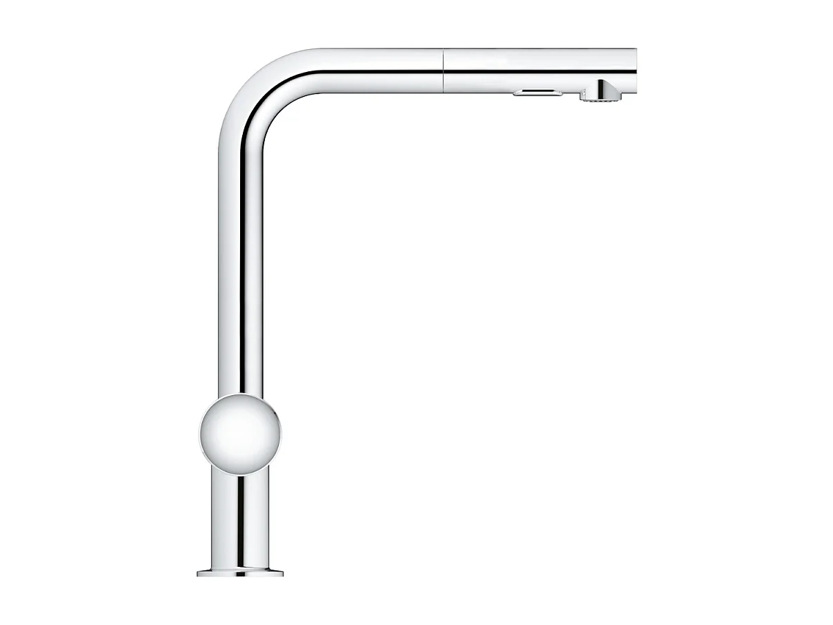 GROHE Mitigeur cuisine Minta 2 jets Bec haut chrome douchette extractible