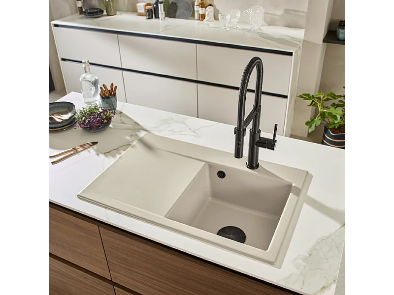 Robinet cuisine VILLEROY ET BOCH Steel expert 2.0 anthracite