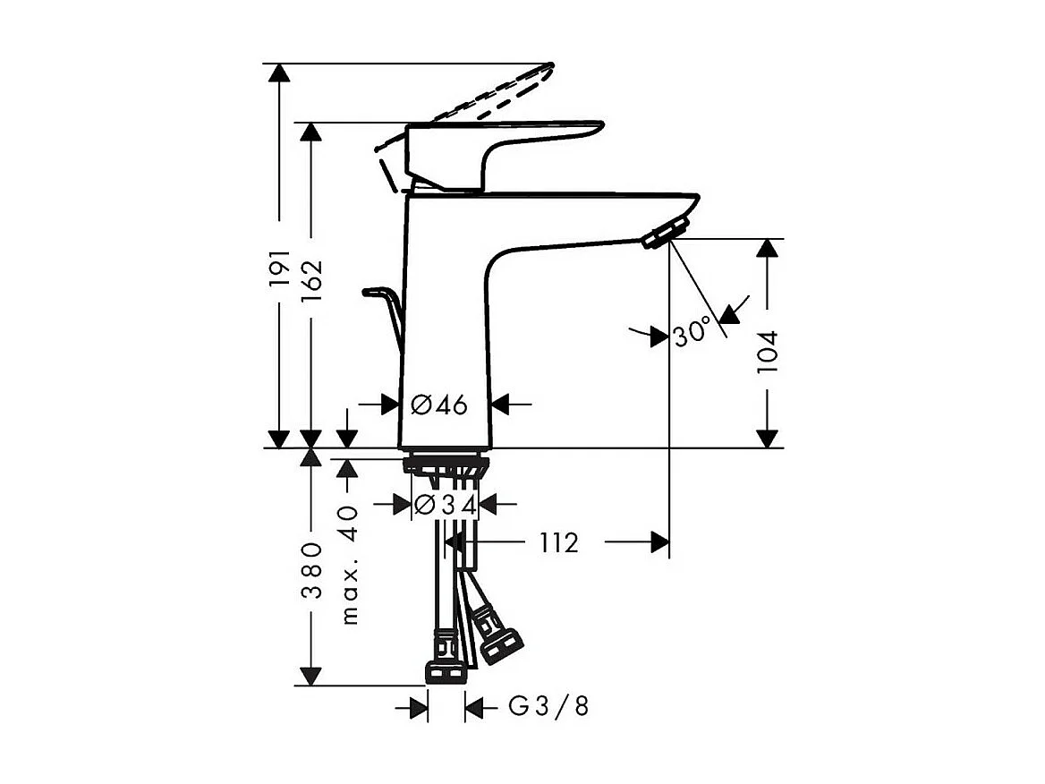 Mitigeur lavabo HANSGROHE Talis E 110  + nettoyant Briochin