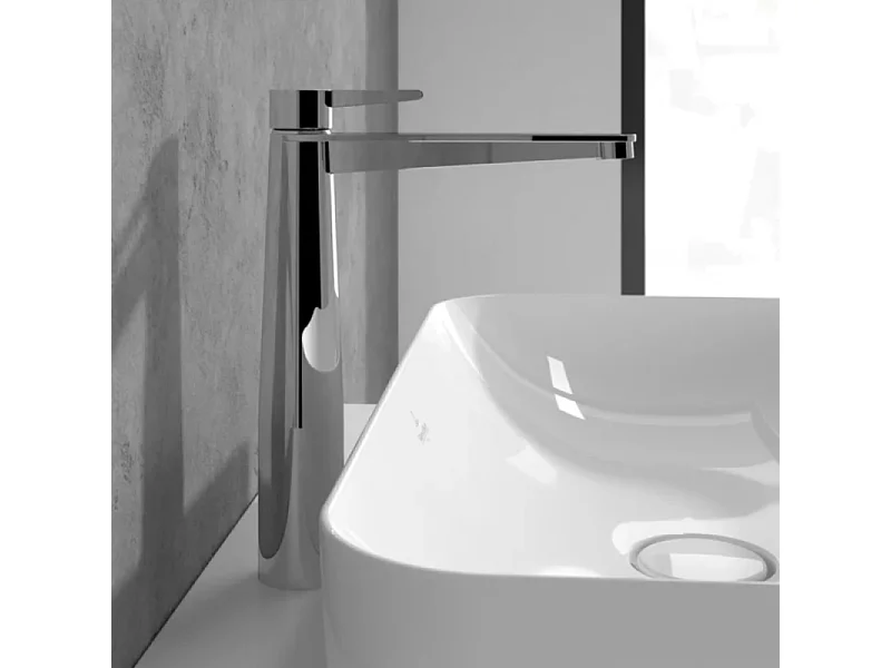 Mitigeur lavabo surélevé VILLEROY ET BOCH Conum avec vidage Push Open Chrome