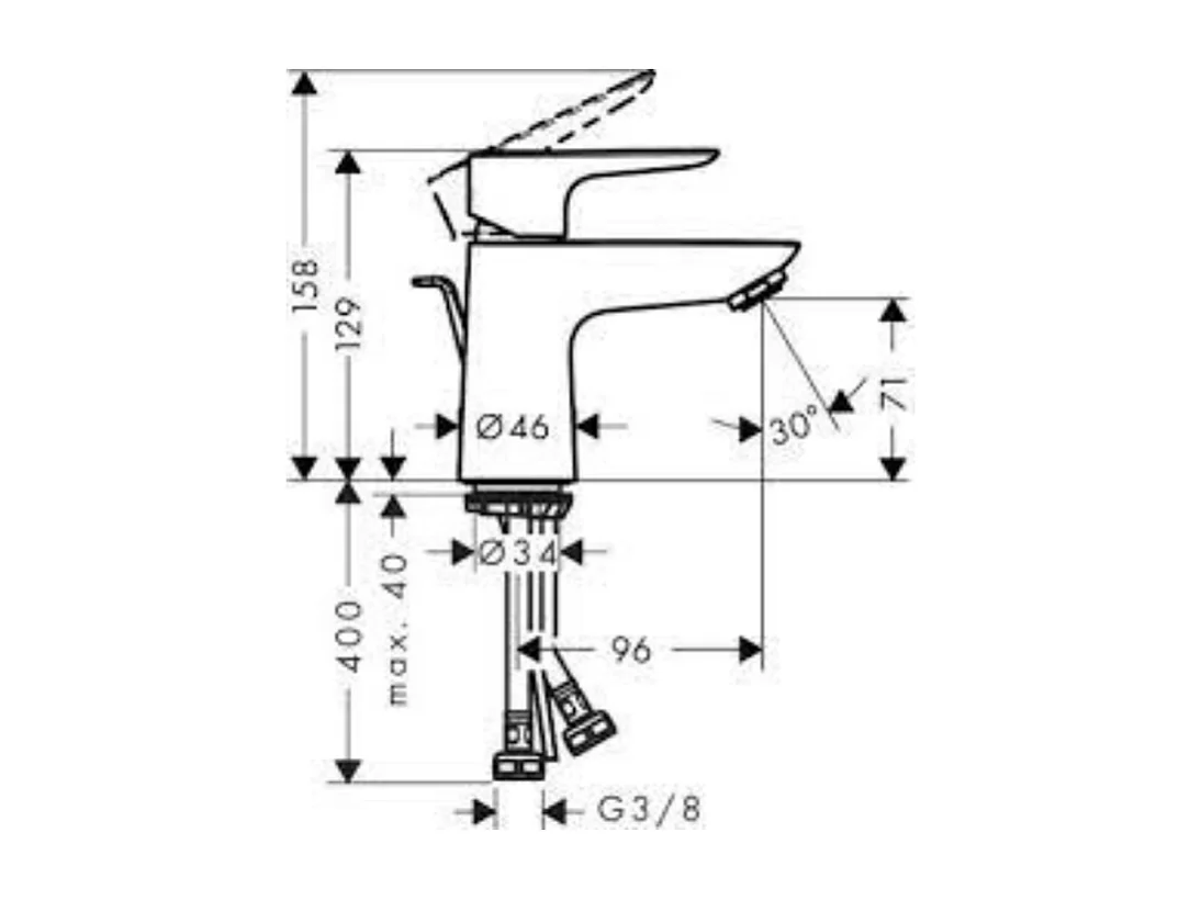 Mitigeur lavabo HANSGROHE Talis E 80 + nettoyant Briochin