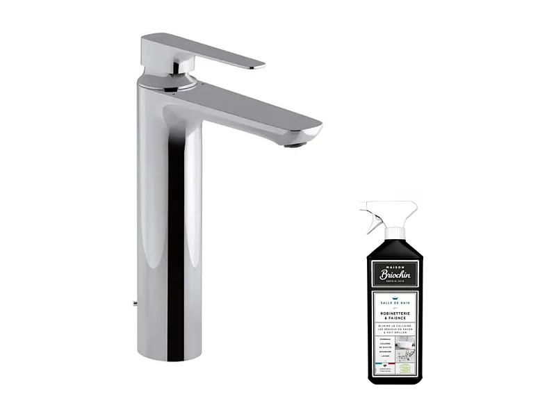 Mitigeur lavabo haut JACOB DELAFON Aleo+ avec vidage + nettoyant Briochin