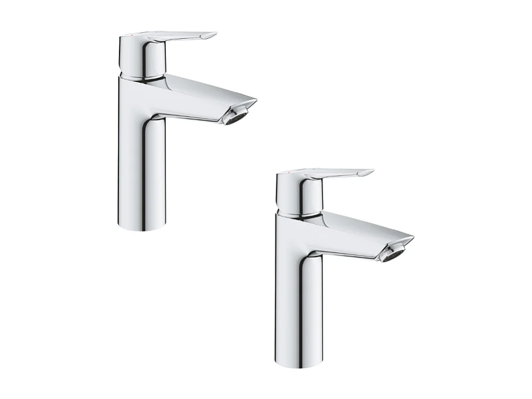 Lot de 2 Mitigeurs lavabo Grohe Start 2021 avec vidage Push-Open chromé