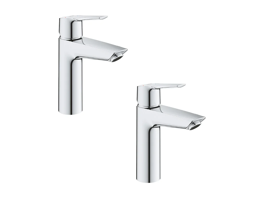 Lot de 2 Mitigeurs lavabo Grohe Start 2021 avec vidage Push-Open chromé