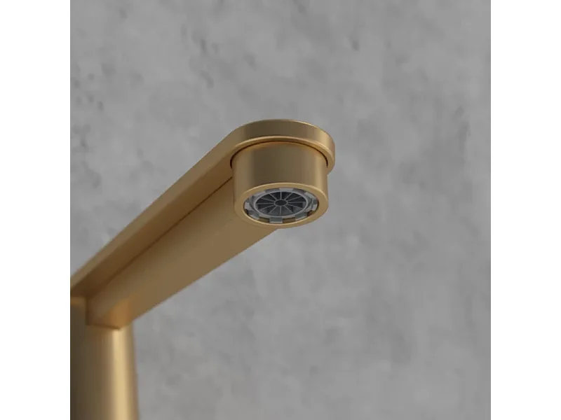 Mitigeur lavabo VILLEROY ET BOCH Conum ouverture côté avec vidage Push Open Or brossé