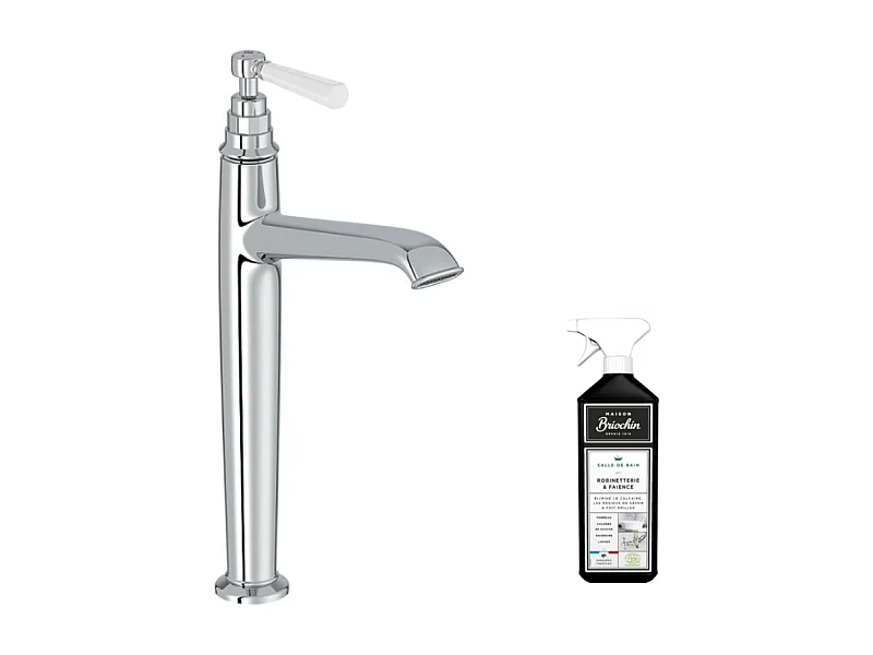 Mitigeur lavabo haut JACOB DELAFON Cléo 1889 chrome + nettoyant Briochin