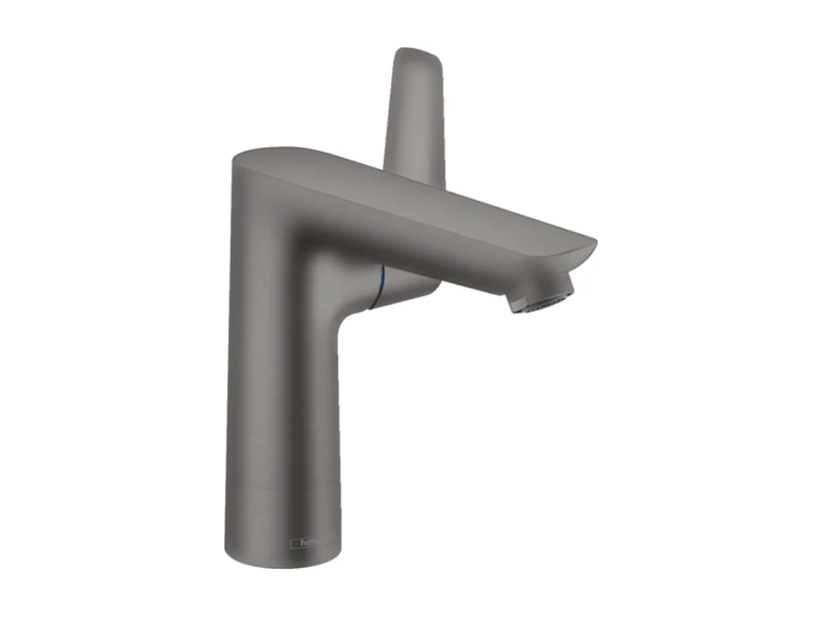 Mitigeur lavabo HANSGROHE Talis E 150 EcoSmart  avec tirette et vidage noir chromé brossé