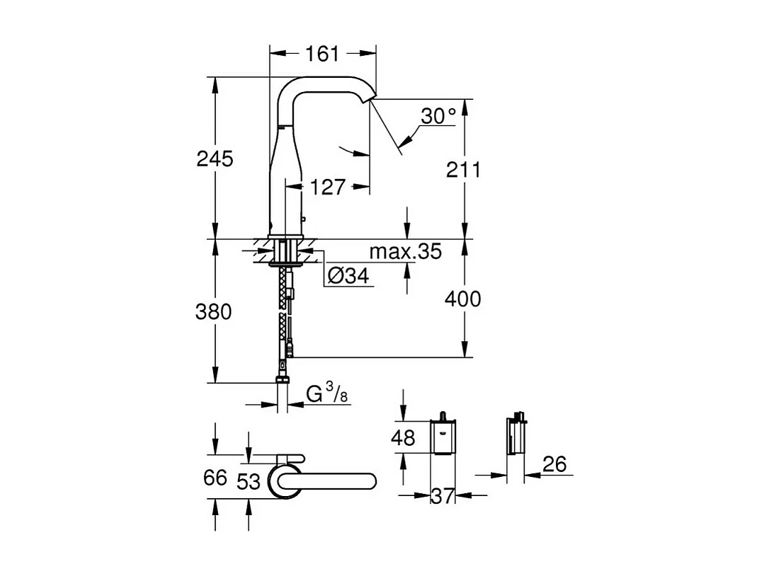 Mitigeur lavabo infrarouge GROHE Essence E