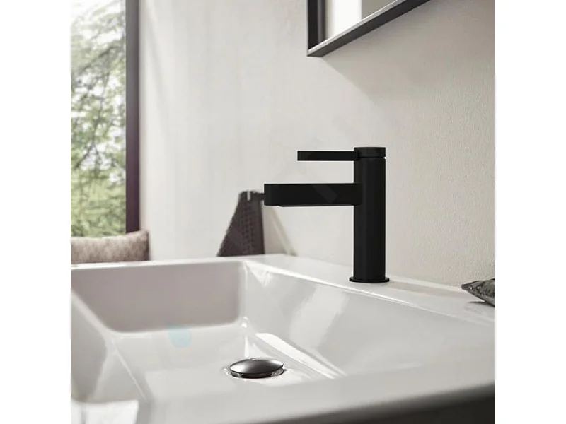 Mitigeur lavabo HANSGROHE Finoris 100 noir mat + nettoyant Briochin