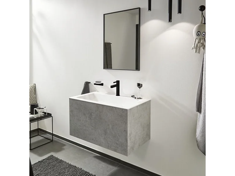 Mitigeur lavabo HANSGROHE Finoris 100 noir mat + nettoyant Briochin