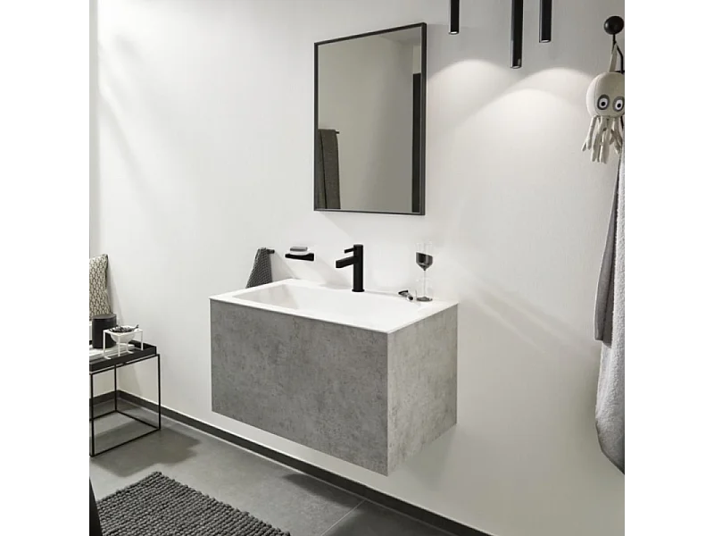 Mitigeur lavabo HANSGROHE Finoris 100 noir mat + nettoyant Briochin