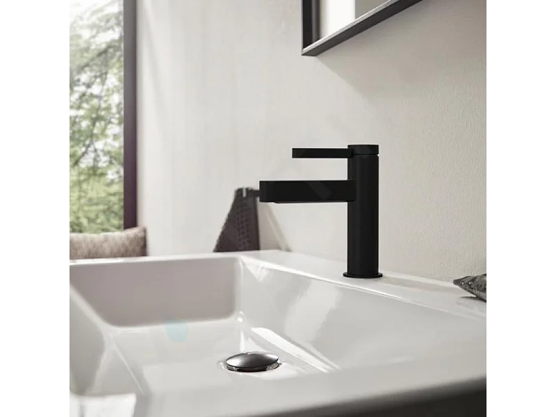 Mitigeur lavabo HANSGROHE Finoris 100 noir mat + nettoyant Briochin
