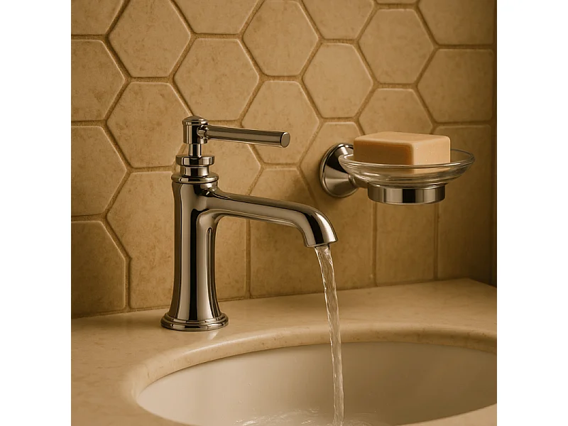 Lot de deux mitigeurs PAINI retro lavabo haut Lady's 180 Chromé