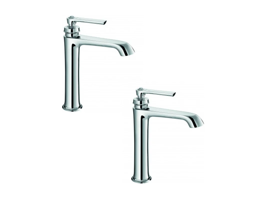Lot de deux mitigeurs PAINI retro lavabo haut Lady's 180 Chromé