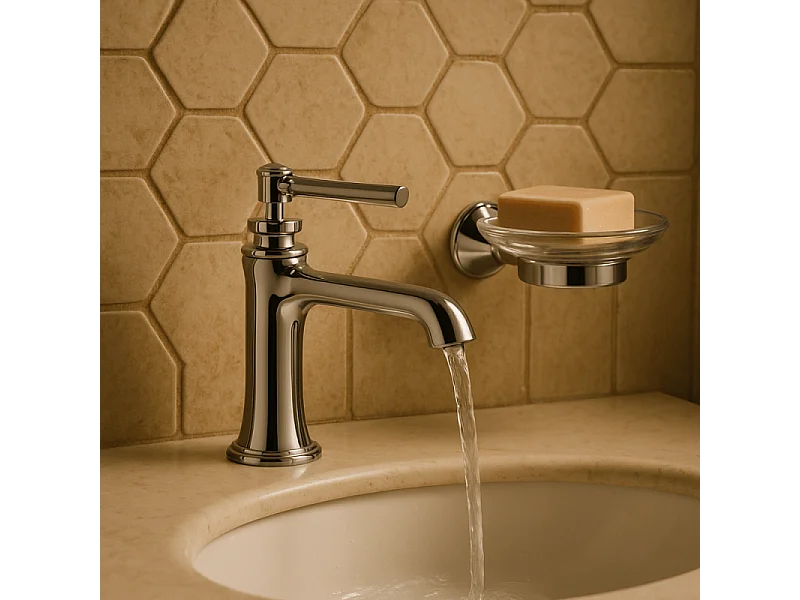 Lot de deux mitigeurs PAINI retro lavabo haut Lady's 180 Chromé