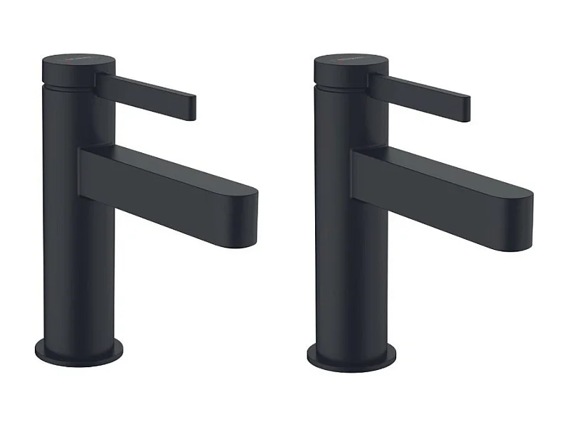 HANSGROHE Mitigeur de lavabo 100, bonde Push-Open noir mat Finoris