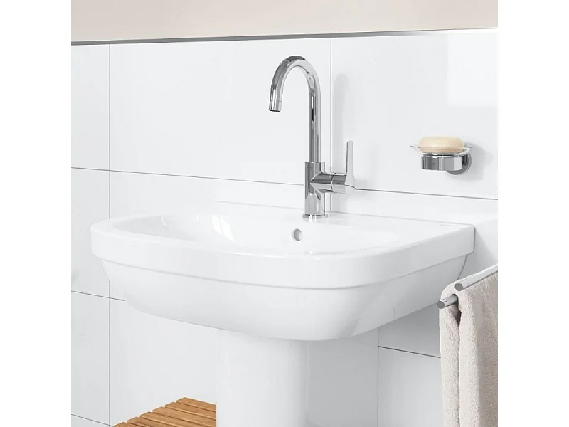 Mitigeur lavabo GROHE Quickfix Start 2021 avec tirette et vidage taille L + microfibre
