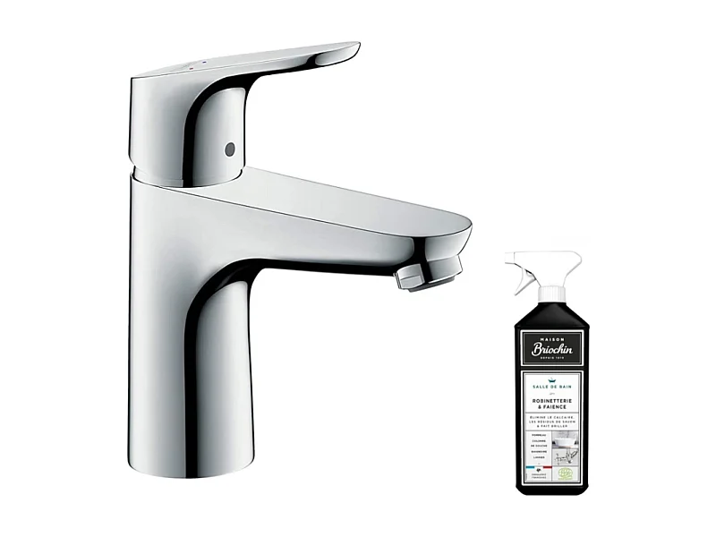 Mitigeur lavabo HANSGROHE 100 Eco C3 avec tirette et vidage chrome + nettoyant Briochin