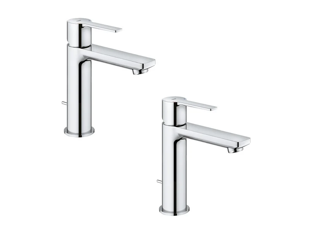 Lot de 2 mitigeurs lavabo GROHE Lineare S avec tirette