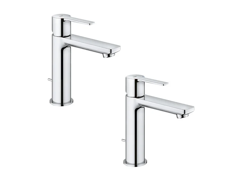 Lot de 2 mitigeurs lavabo GROHE Lineare S avec tirette