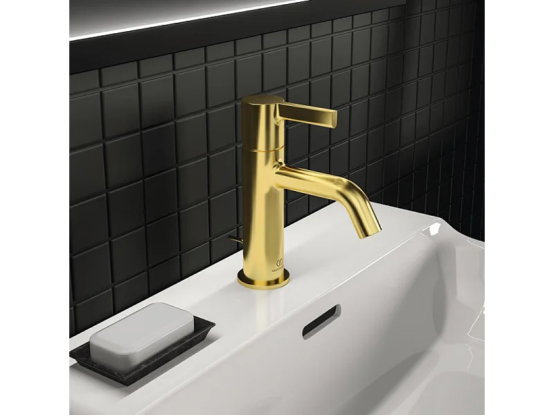 Lot de deux mitigeurs lavabo IDEAL STANDARD Joy avec tirette Or