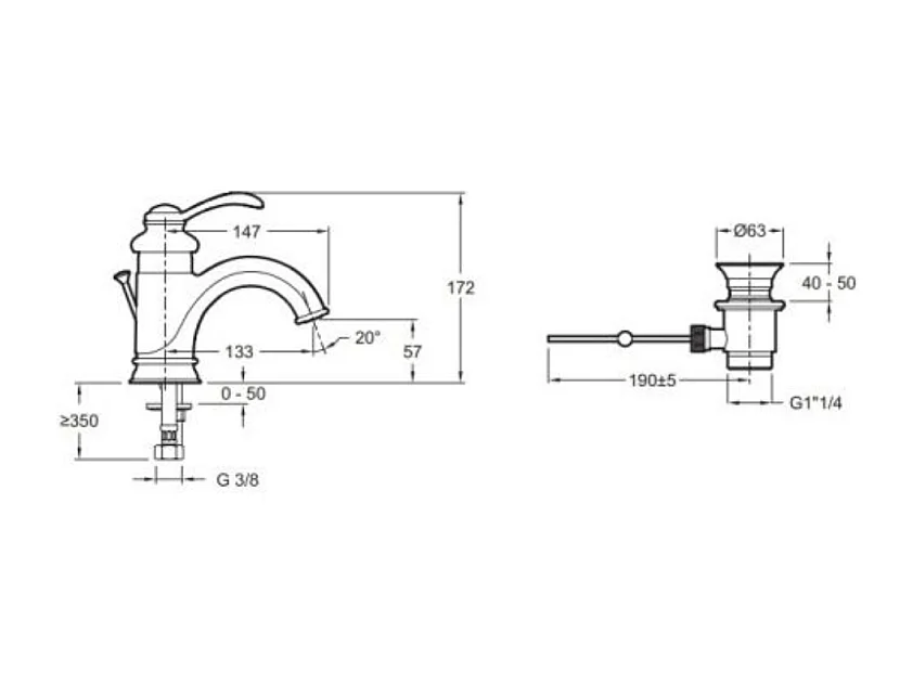 Mitigeur lavabo JACOB DELAFON Fairfax + nettoyant Briochin