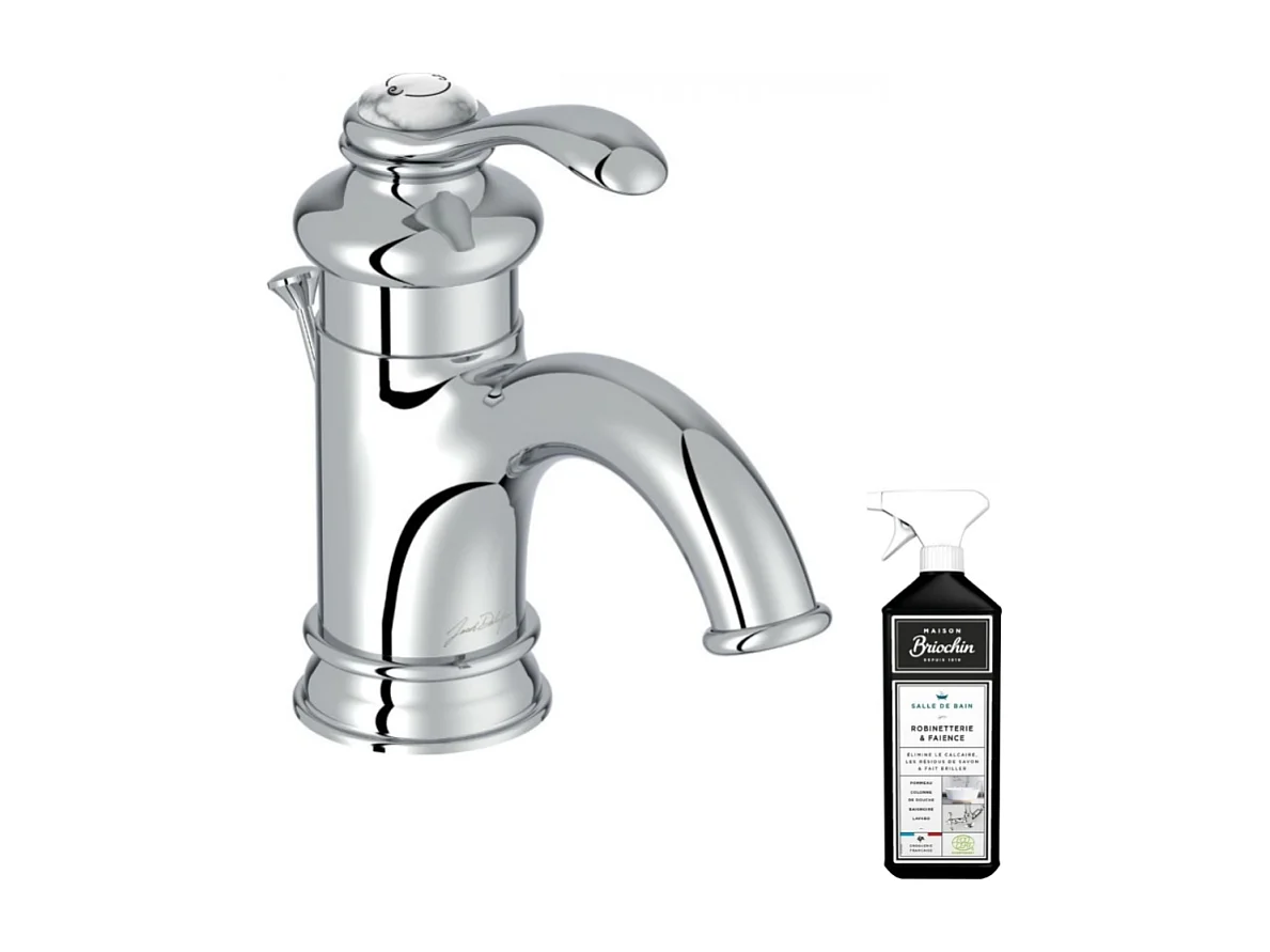Mitigeur lavabo JACOB DELAFON Fairfax + nettoyant Briochin