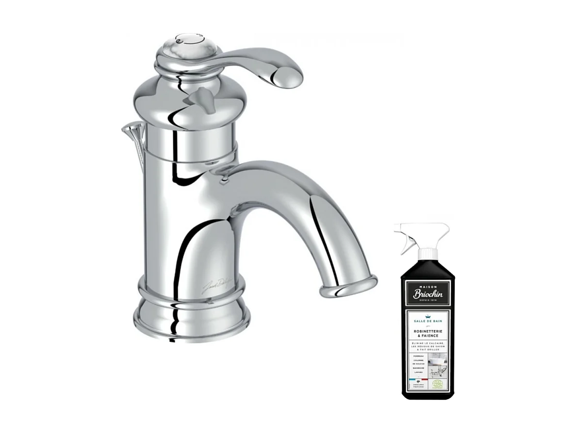 Mitigeur lavabo JACOB DELAFON Fairfax + nettoyant Briochin