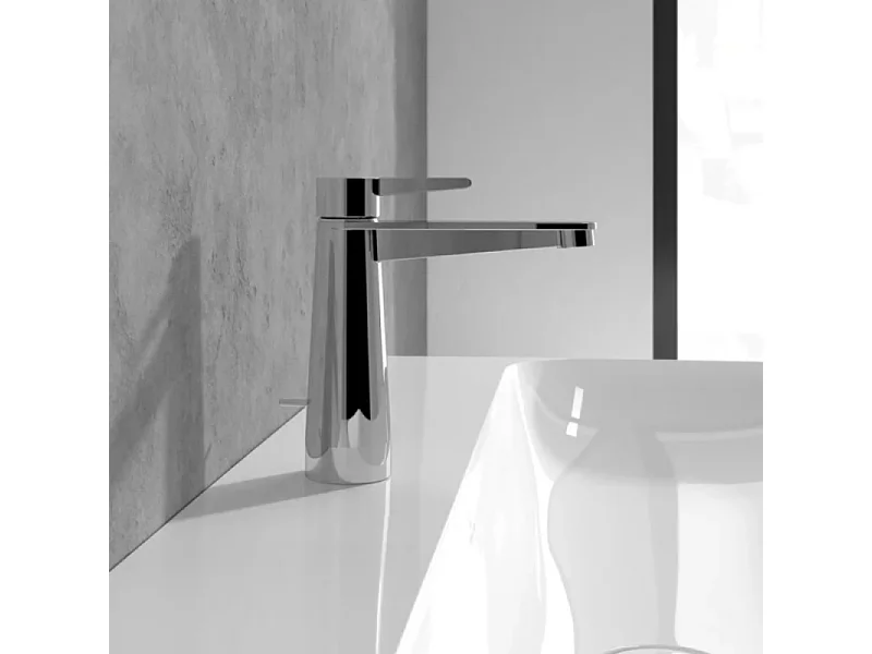 Mitigeur lavabo VILLEROY ET BOCH Conum ouverture dessus avec tirette Chrome