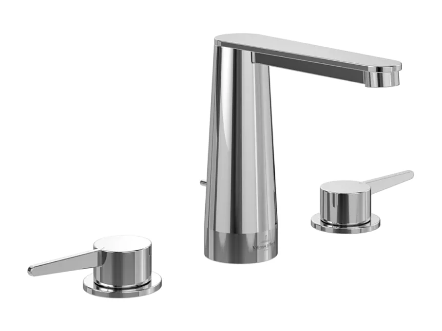 Mitigeur lavabo 3 trous VILLEROY ET BOCH Conum sans tirette Chrome