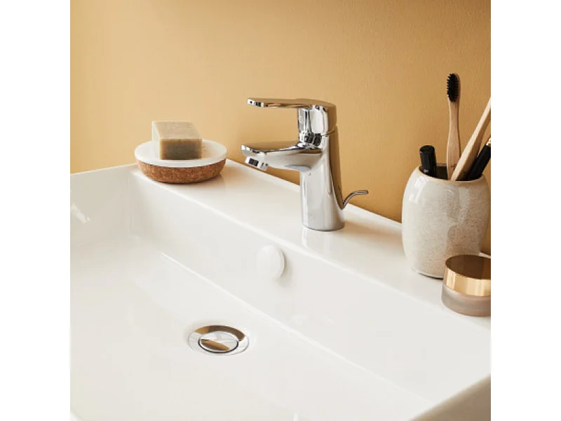 Mitigeur lavabo JACOB DELAFON Aimé avec vidage chrome + nettoyant Briochin