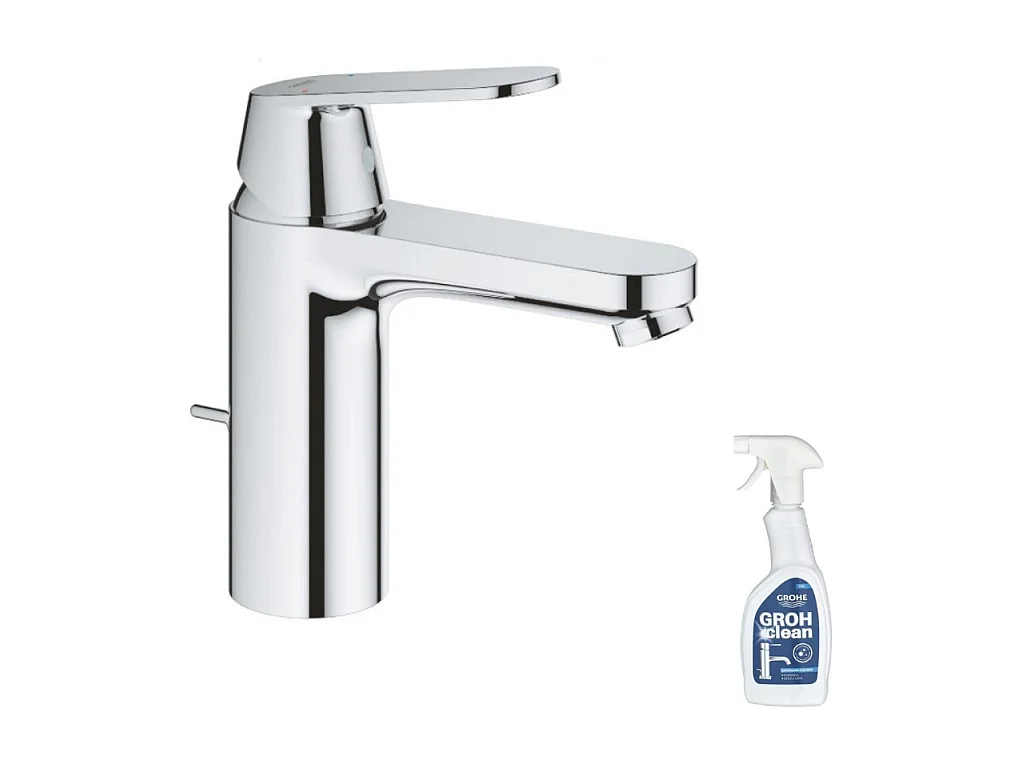 GROHE Mitigeur lavabo Eurosmart Cosmopolitan Taille M + Nettoyant GrohClean
