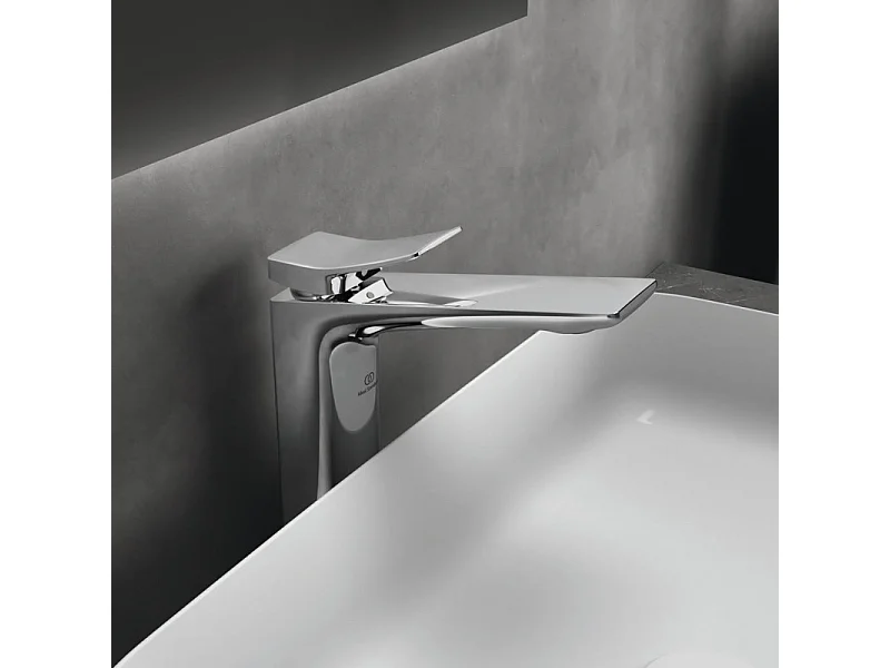 IDEAL STANDARD Mitigeur lavabo Conca réhaussé sans tirette sans vidage chrome