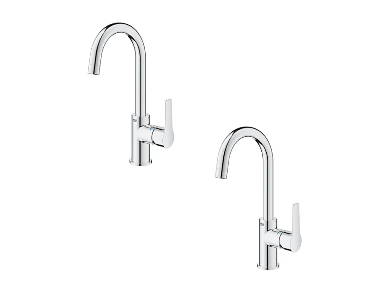 Lot de deux Mitigeurs lavabo bec de cygne GROHE Start 2021 L avec vidage