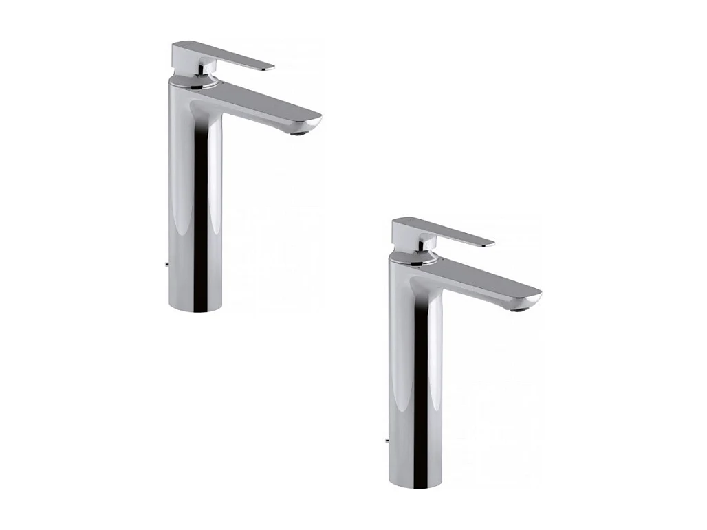 Lot de 2 mitigeurs lavabo haut JACOB DELAFON Aleo+ avec vidage chromés