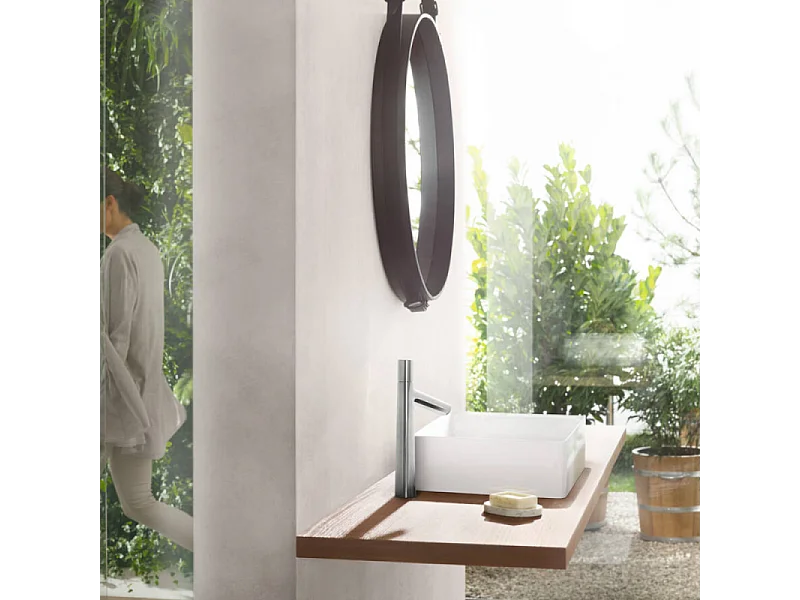 Mitigeur lavabo HANSGROHE 190, sans tirette ni vidage chrome + nettoyant Briochin