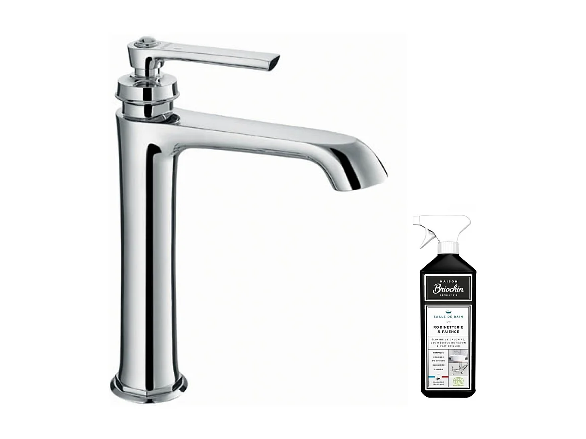 Mitigeur lavabo haut PAINI Lady's 180 chrome + nettoyant Briochin