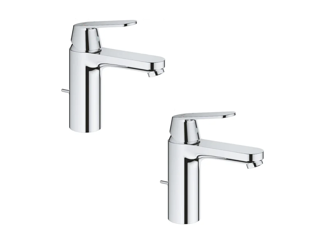 Lot de 2 mitigeurs lavabo GROHE Eurosmart Cosmopolitan S Chromé