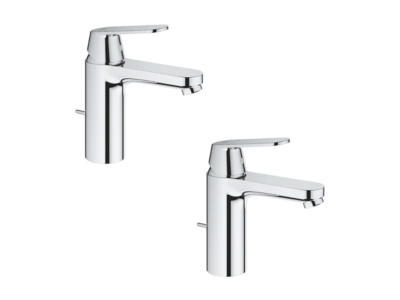 Lot de 2 mitigeurs lavabo GROHE Eurosmart Cosmopolitan S Chromé