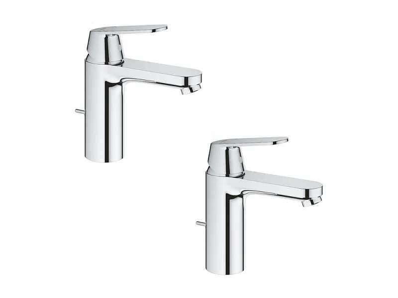 Lot de 2 mitigeurs lavabo GROHE Eurosmart Cosmopolitan S Chromé