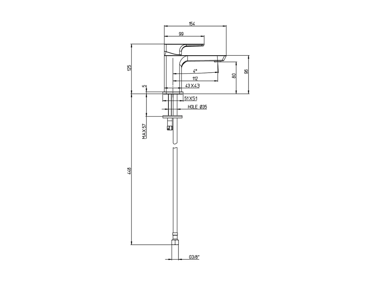 Robinet eau froide VILLEROY ET BOCH Subway 3.0 Noir mat