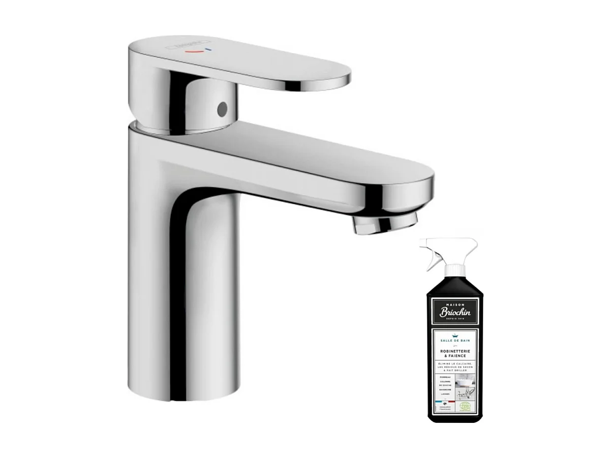 Mitigeur lavabo HANSGROHE Vernis Blend 70 CoolStart avec tirette et vidage Chromé + nettoyant Briochin