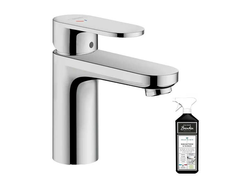 Mitigeur lavabo HANSGROHE Vernis Blend 70 CoolStart avec tirette et vidage Chromé + nettoyant Briochin
