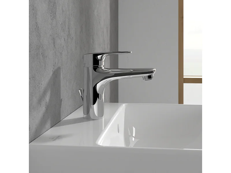 Mitigeur lavabo VILLEROY ET BOCH O.novo Start avec tirette chrome