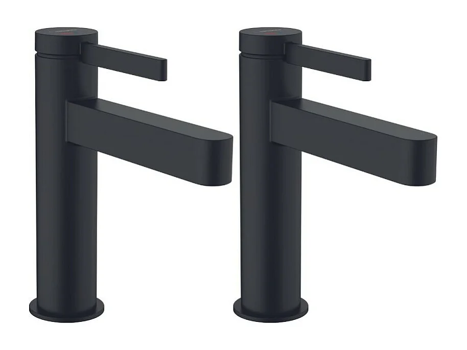 HANSGROHE Mitigeur de lavabo 110 CoolStart, bonde Push-Open noir mat Finoris